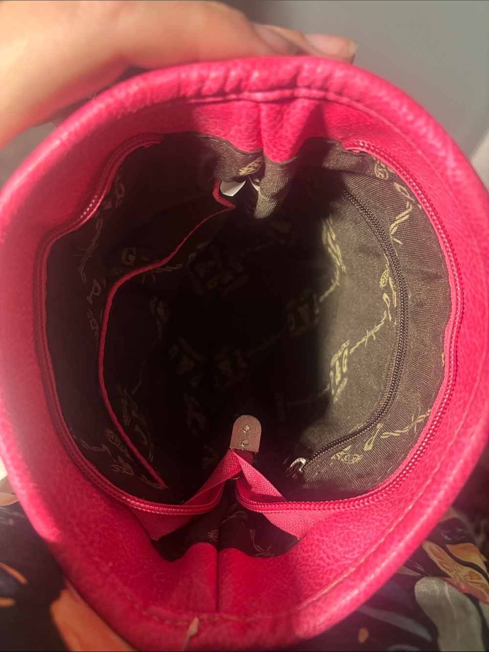 Embroidered Hot Pink Crossbody Bag - Picture 2 of 2